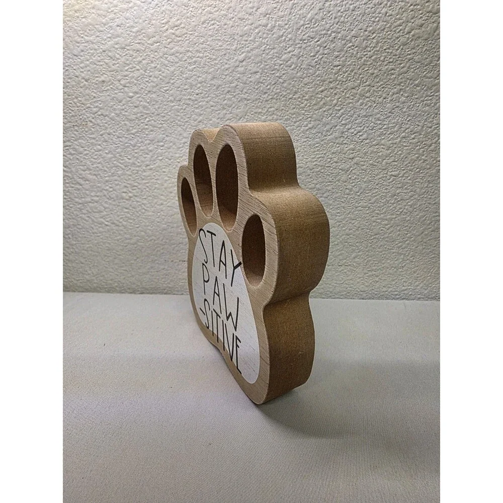 Dog Lover Wooden Block Sitter Sign 
